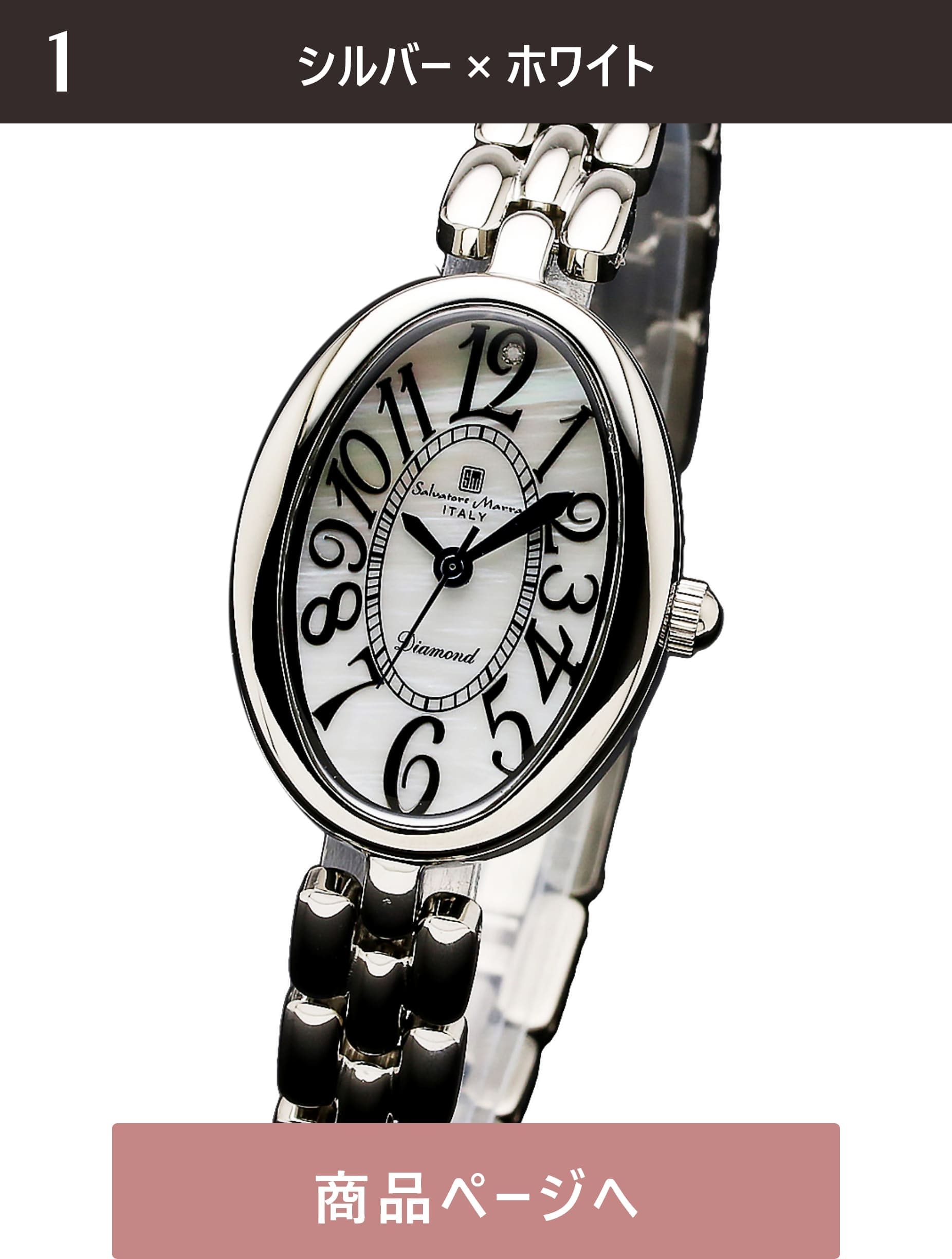 Salvatore Marra 腕時計 メンズ 横2.4cm 縦3.2cm 厚1.3cm 重量45ｇ 手首19cm    SM17152-SSWH 
